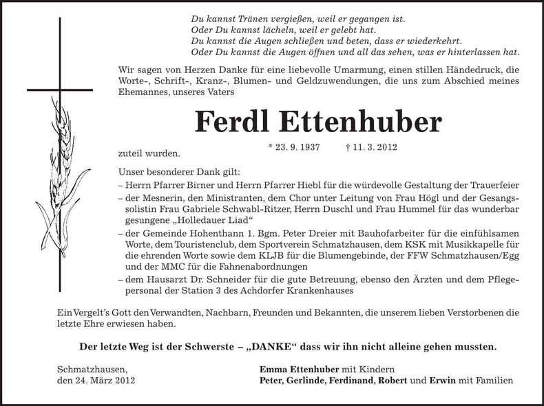 Traueranzeige  
