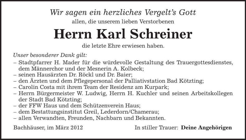 Traueranzeige  