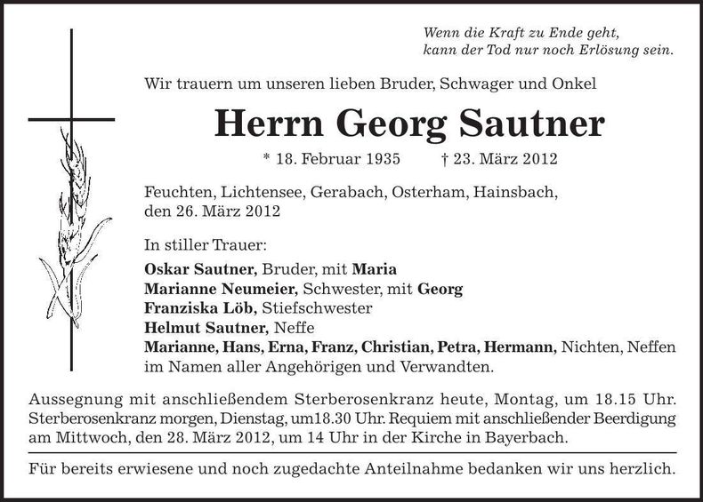 Traueranzeige  