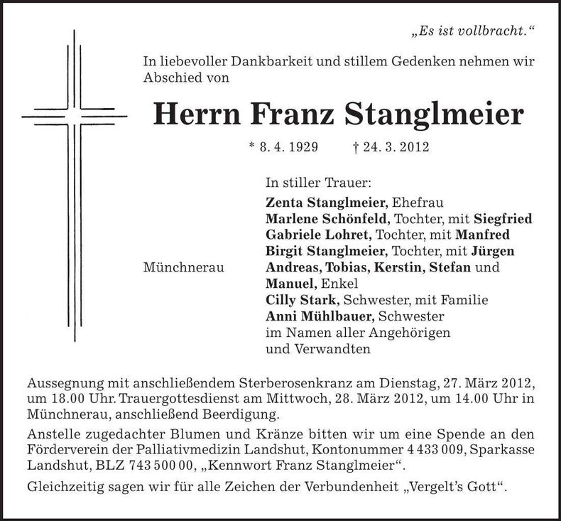 Traueranzeige  