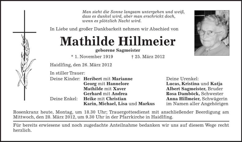 Traueranzeige  