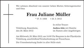 Traueranzeige  