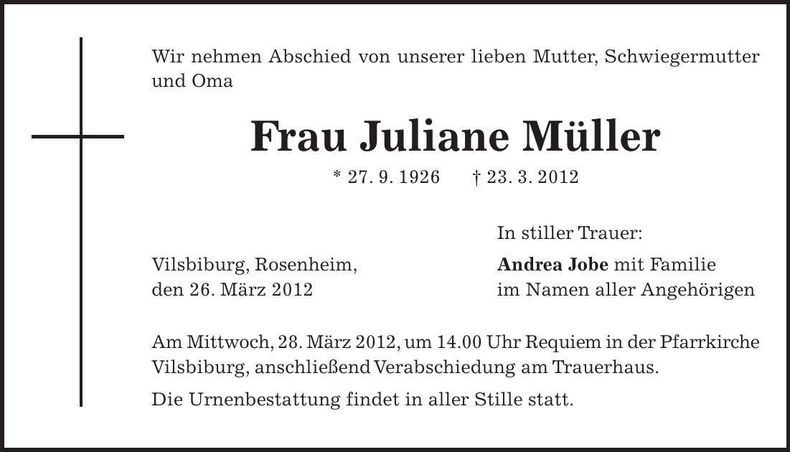 Traueranzeige  