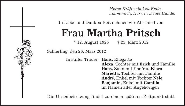 Traueranzeige  