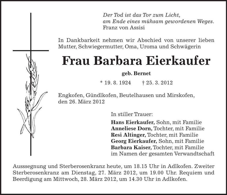 Traueranzeige  
