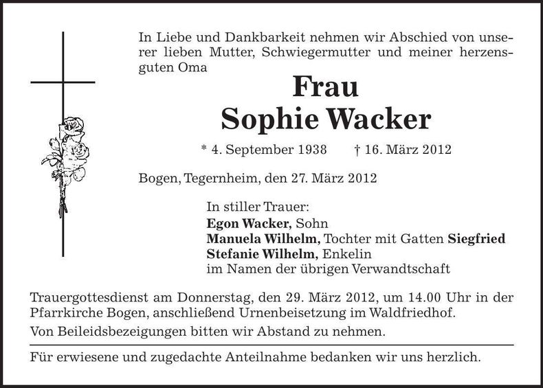 Traueranzeige  