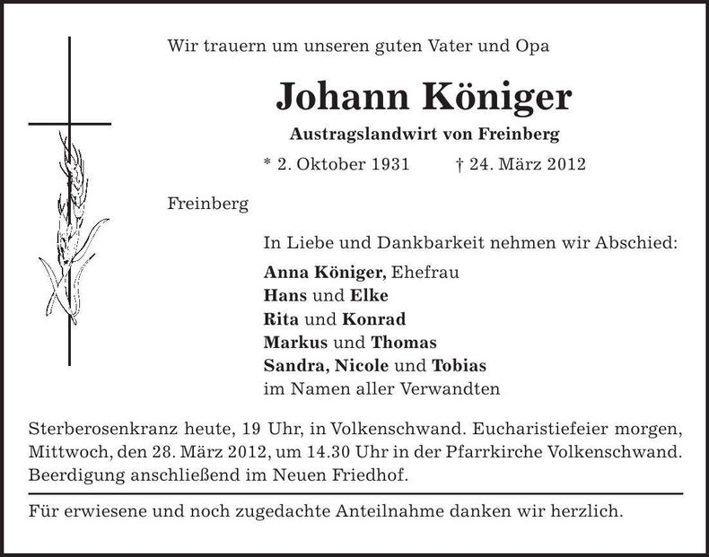 Traueranzeige  