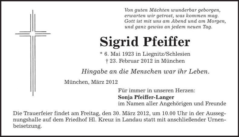 Traueranzeige  