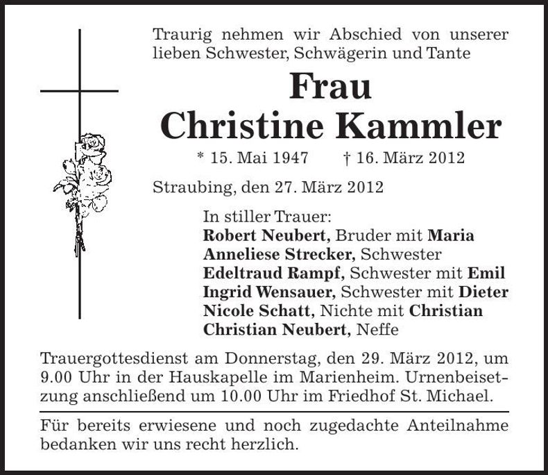 Traueranzeige  