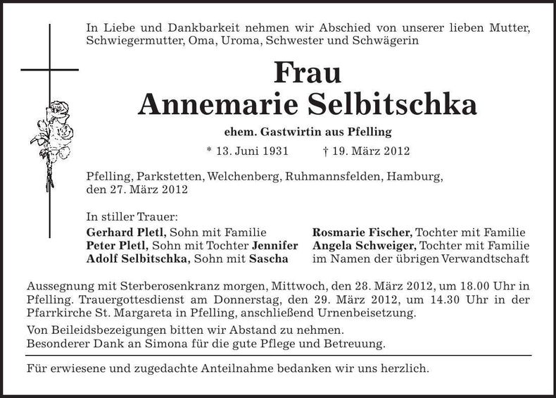 Traueranzeige  
