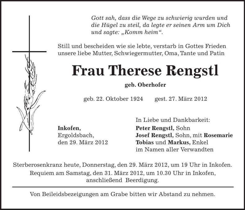 Traueranzeige  