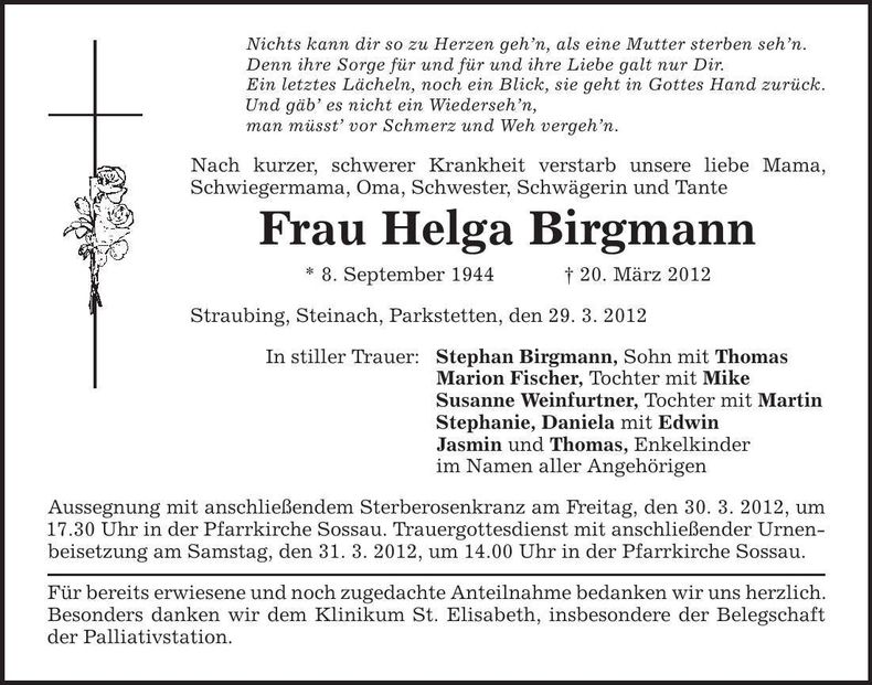 Traueranzeige  