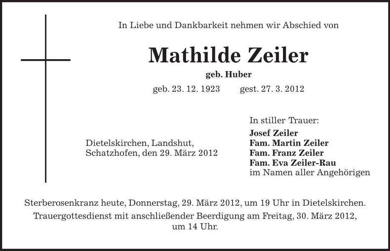 Traueranzeige  