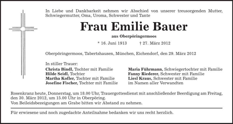Traueranzeige  