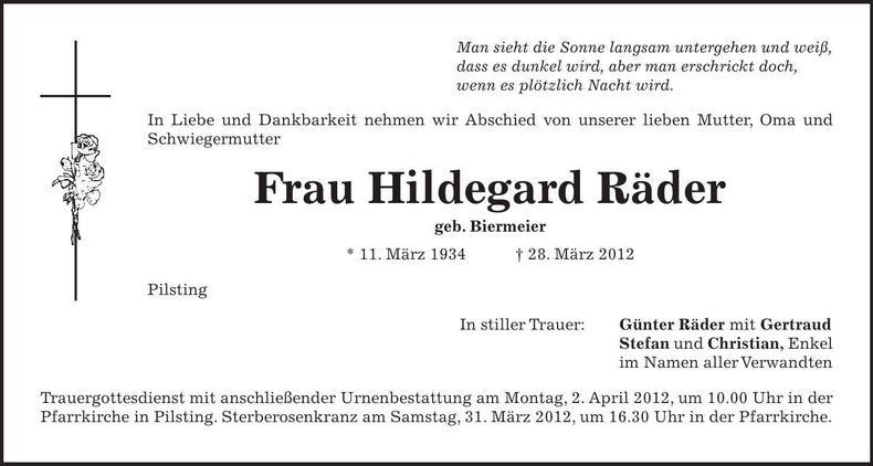 Traueranzeige  
