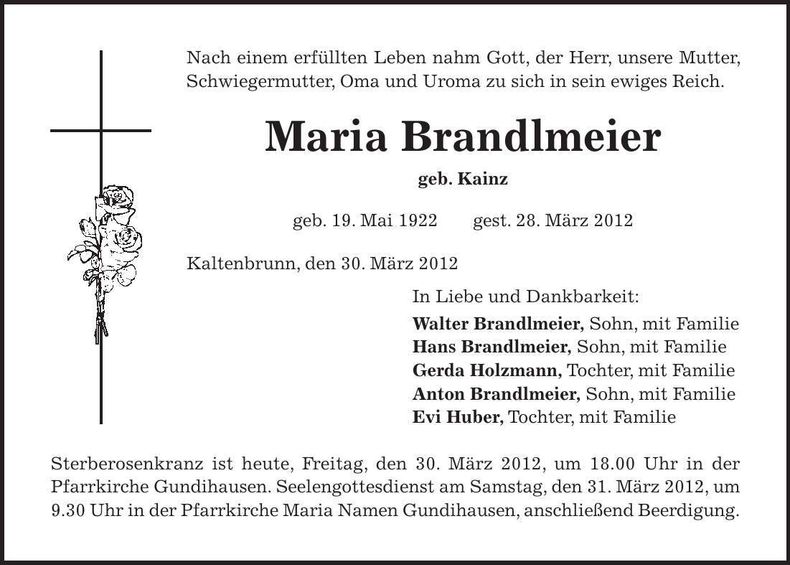 Traueranzeige  