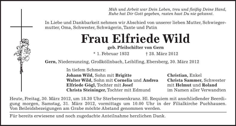 Traueranzeige  
