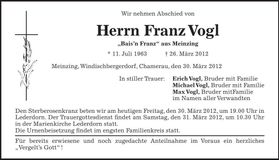 Traueranzeige  
