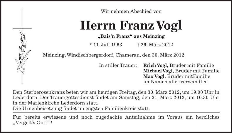 Traueranzeige  