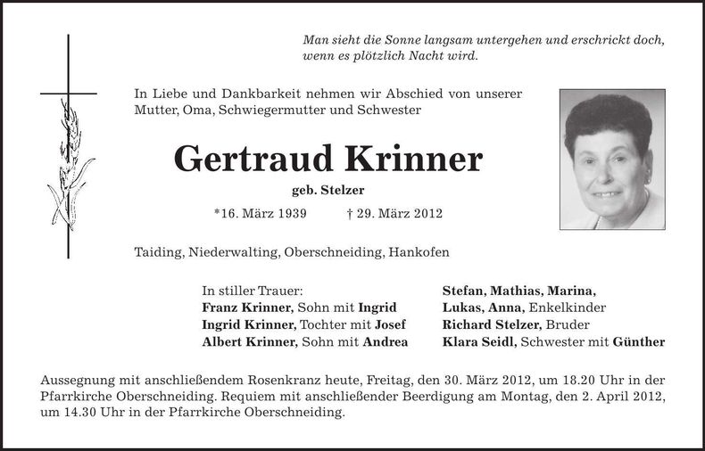 Traueranzeige  