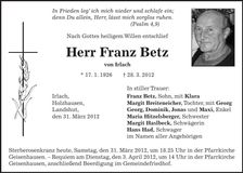 Traueranzeige  