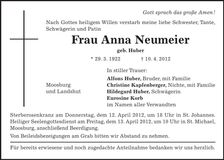 Traueranzeige  