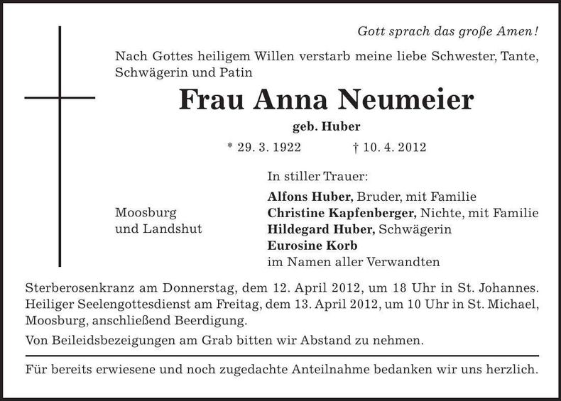 Traueranzeige  