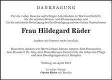 Traueranzeige  