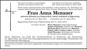 Traueranzeige  