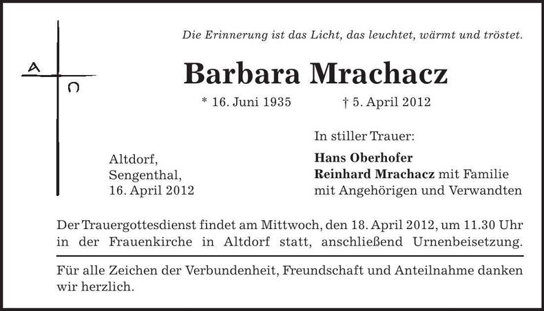 Traueranzeige  