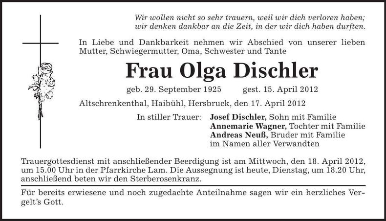 Traueranzeige  