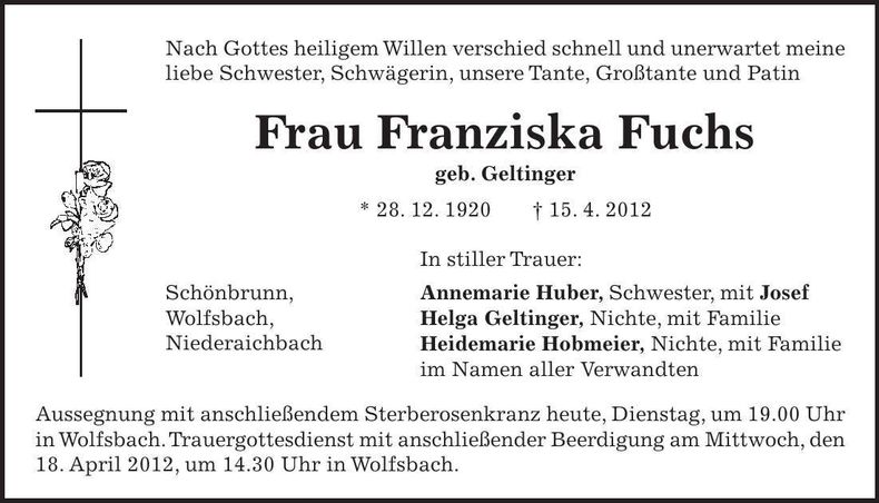 Traueranzeige  