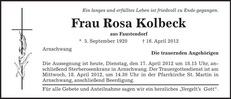 Traueranzeige  