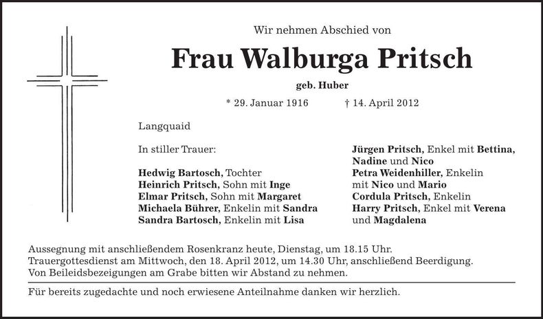 Traueranzeige  