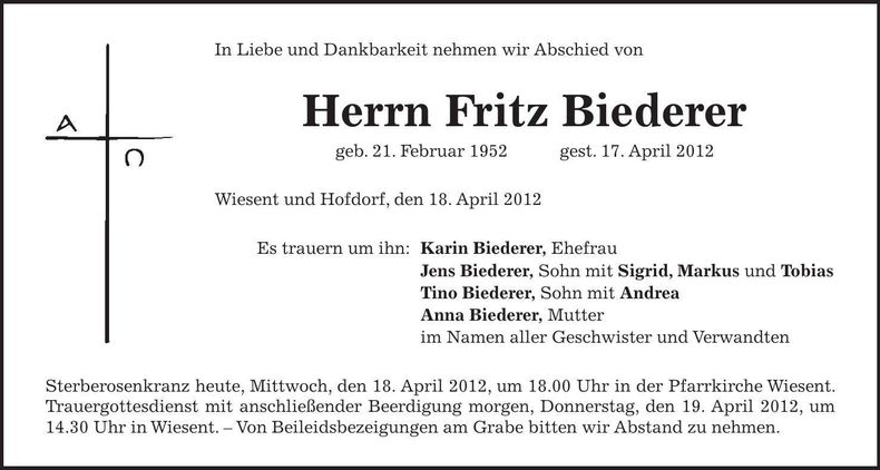 Traueranzeige  