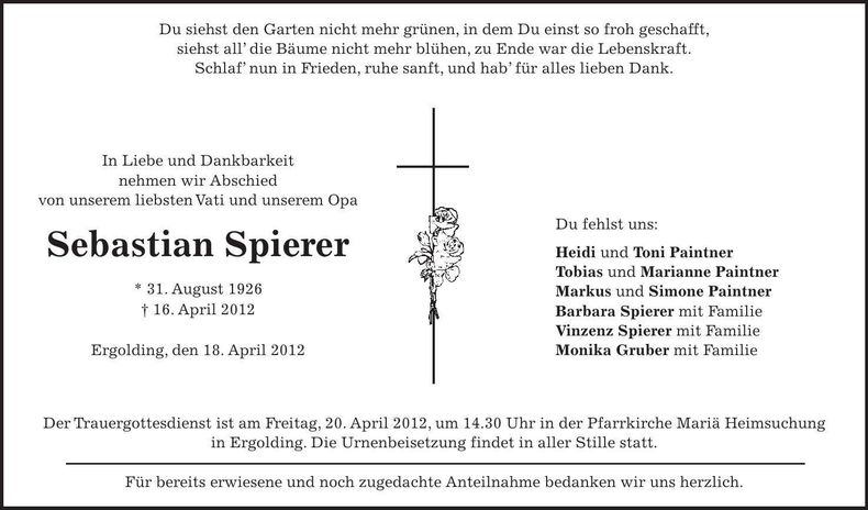 Traueranzeige  