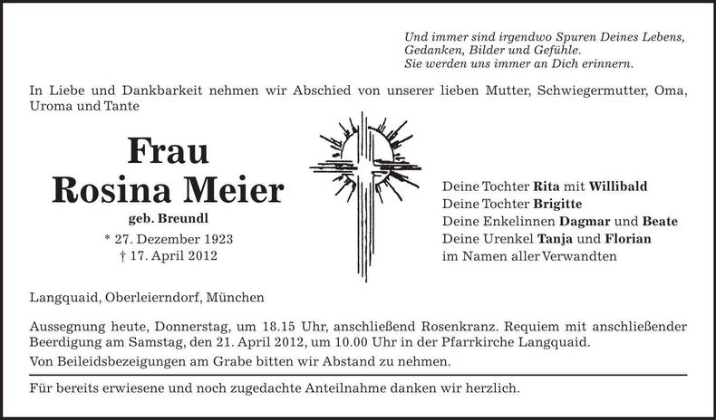 Traueranzeige  