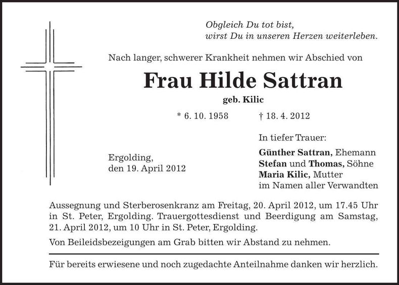 Traueranzeige  