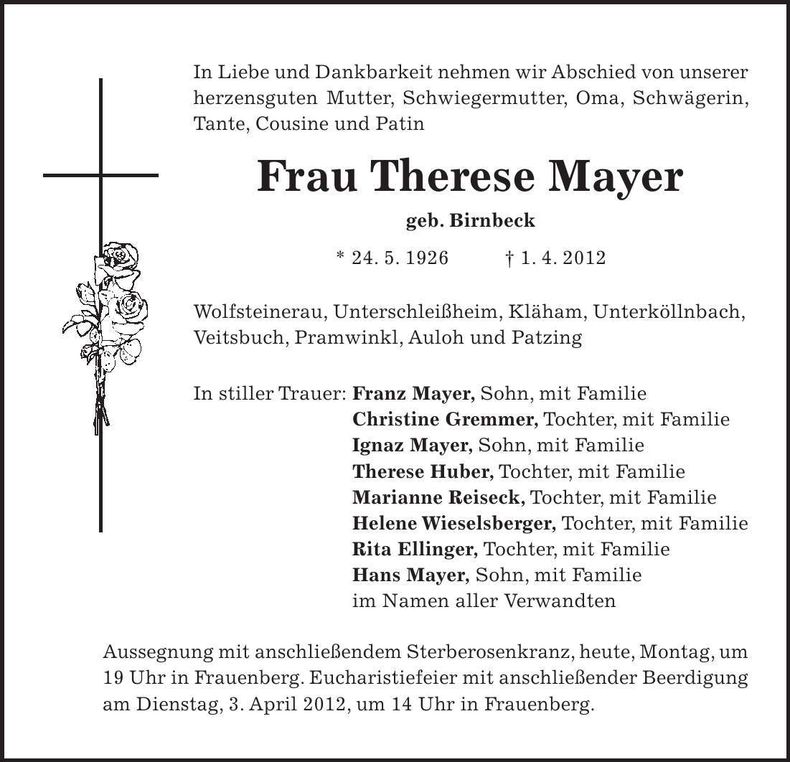 Traueranzeige  