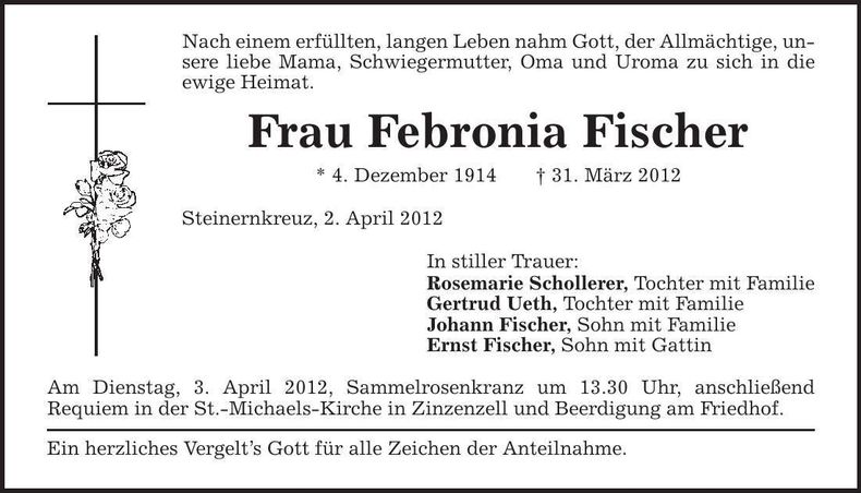 Traueranzeige  