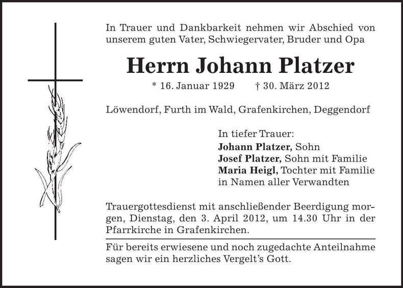 Traueranzeige  