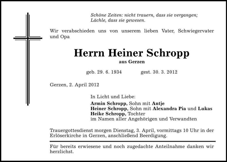 Traueranzeige  