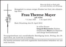 Traueranzeige  