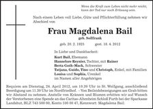 Traueranzeige  