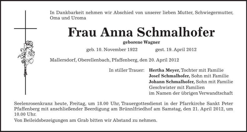 Traueranzeige  