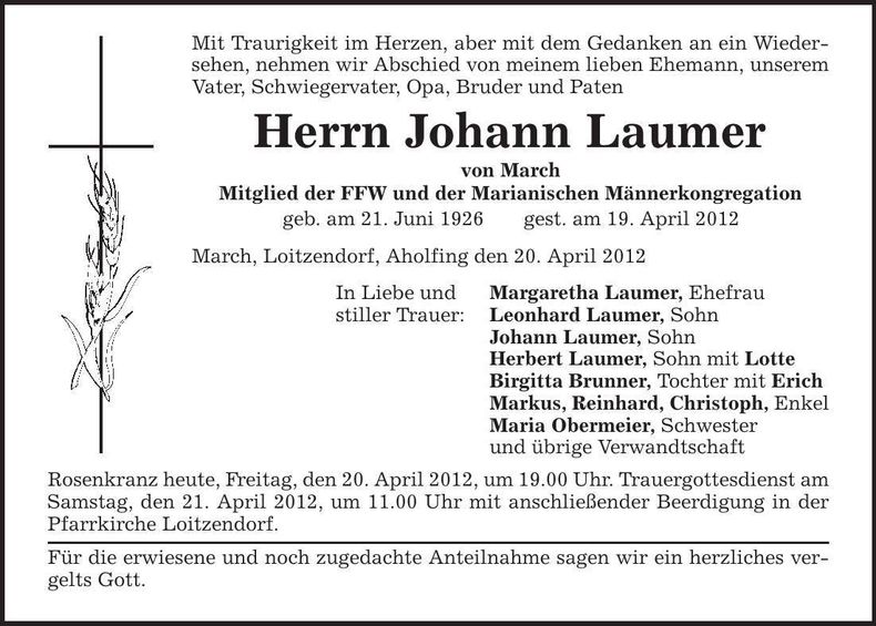 Traueranzeige  