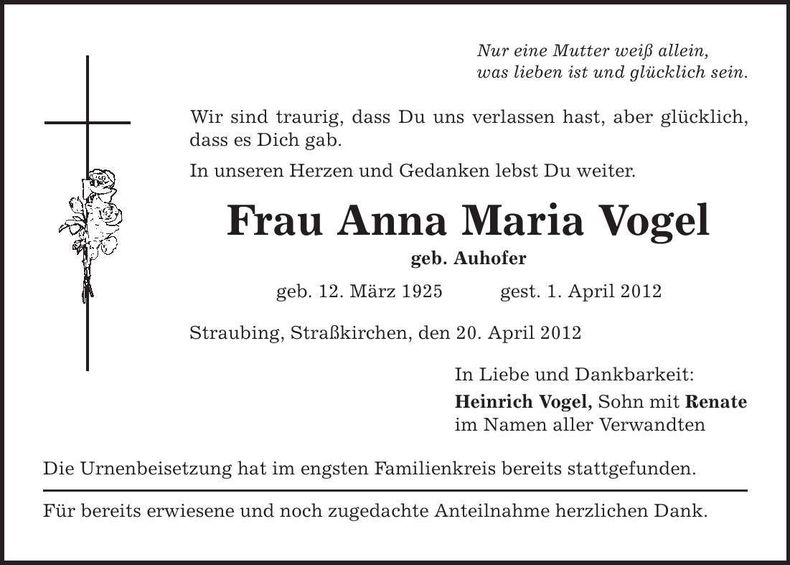 Traueranzeige  