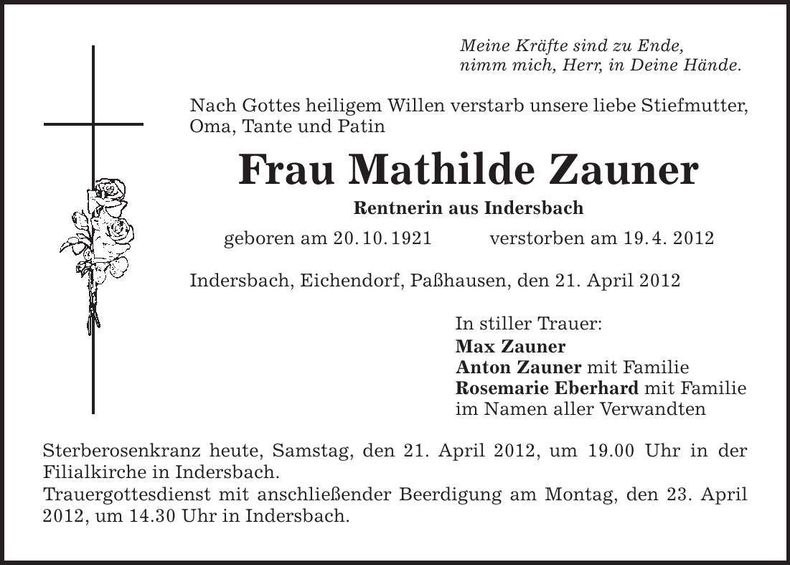Traueranzeige  