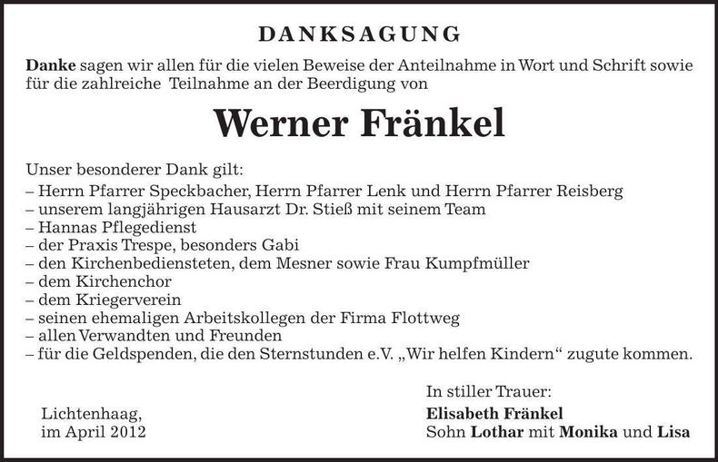 Traueranzeige  
