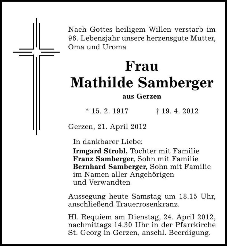 Traueranzeige  